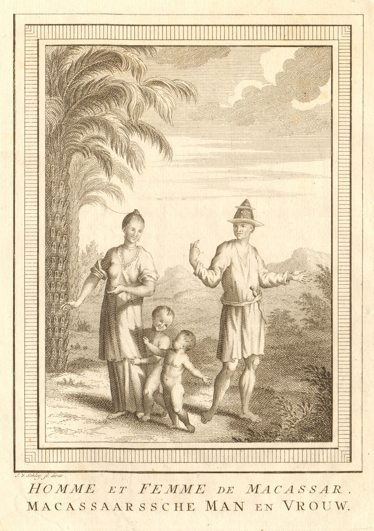 Associate Product 'Homme & Femme de Macassar'. Sulawesi. Man & woman of Makassar. SCHLEY 1757