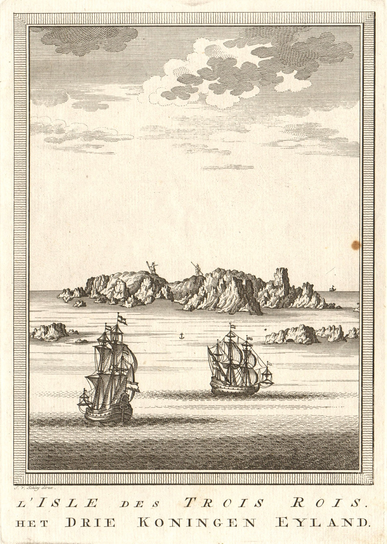 Three Kings Islands / Manawatawh, New Zealand. Abel Tasman 1643. SCHLEY 1758