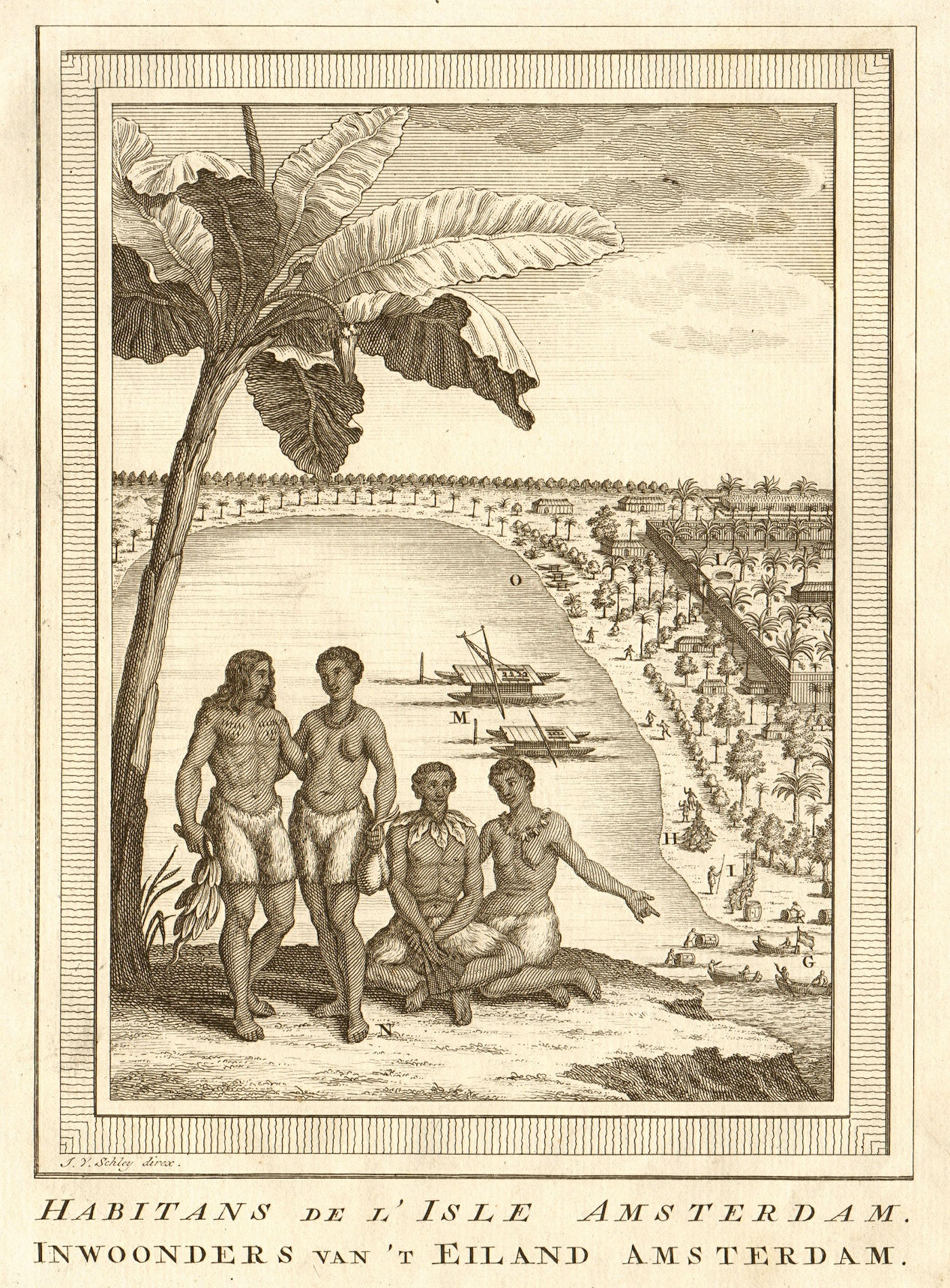 'Habitans de l’lsle Amsterdam'. Tongans, Tongatapu. Tasman 1643. SCHLEY 1758