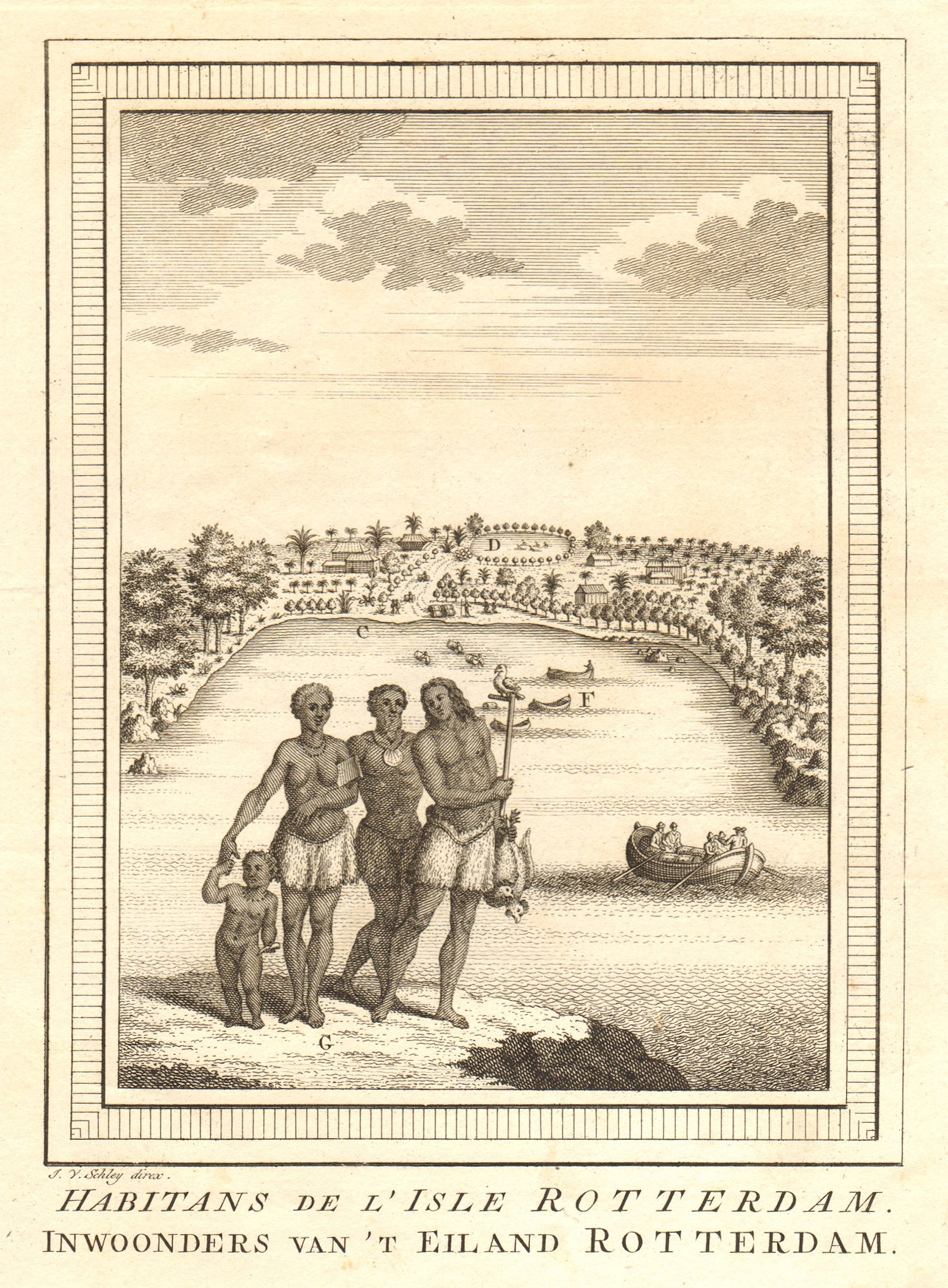 Associate Product 'Habitans de l'Isle Rotterdam'. Tongans, Nomuka island. Tasman 1643. SCHLEY 1758