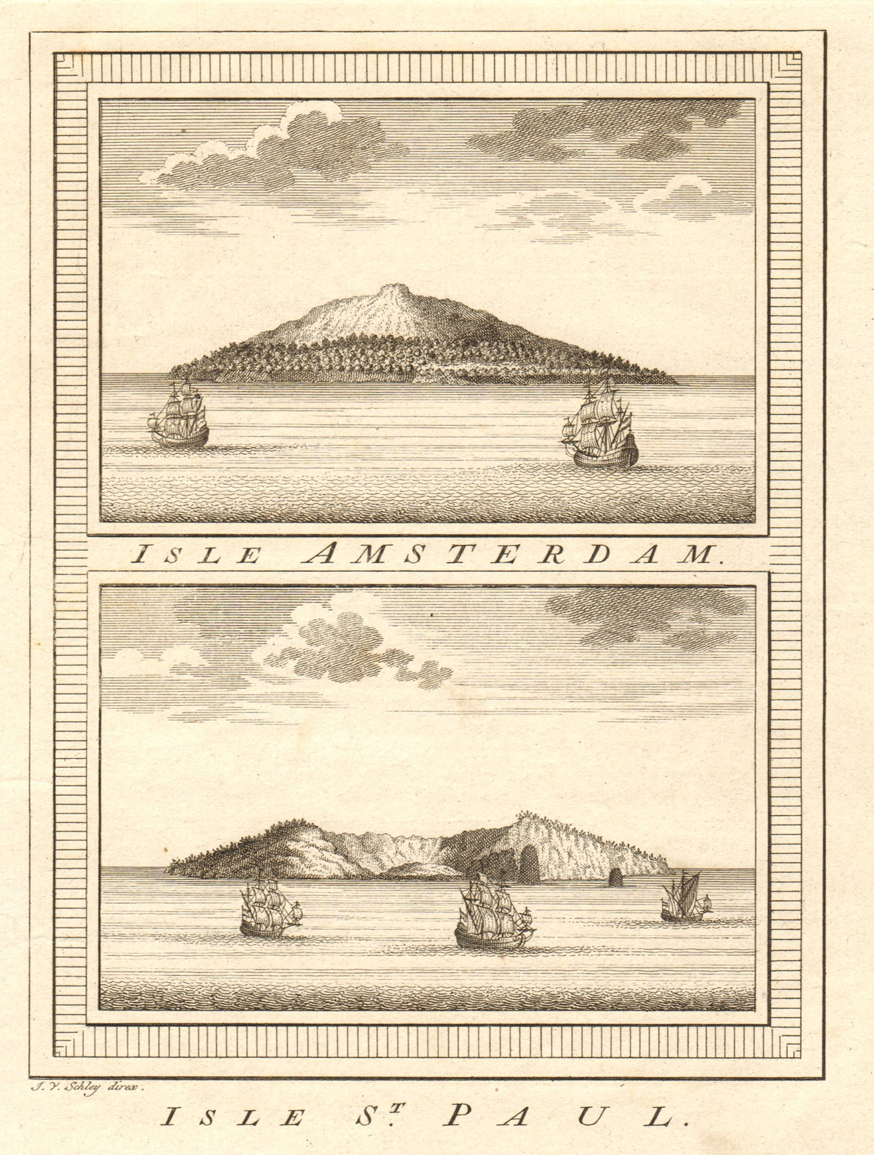 Îles Amsterdam & St. Paul islands. Indian Ocean. Vlamingh 1696. SCHLEY 1758