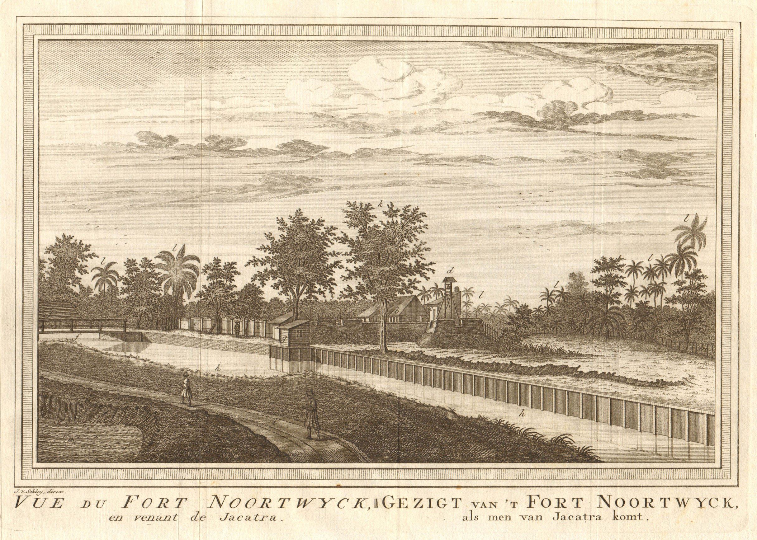 Associate Product 'Vue du Fort Noortwyck' #2. Pasar Baru, Batavia/Jakarta. Razed 1808. SCHLEY 1763