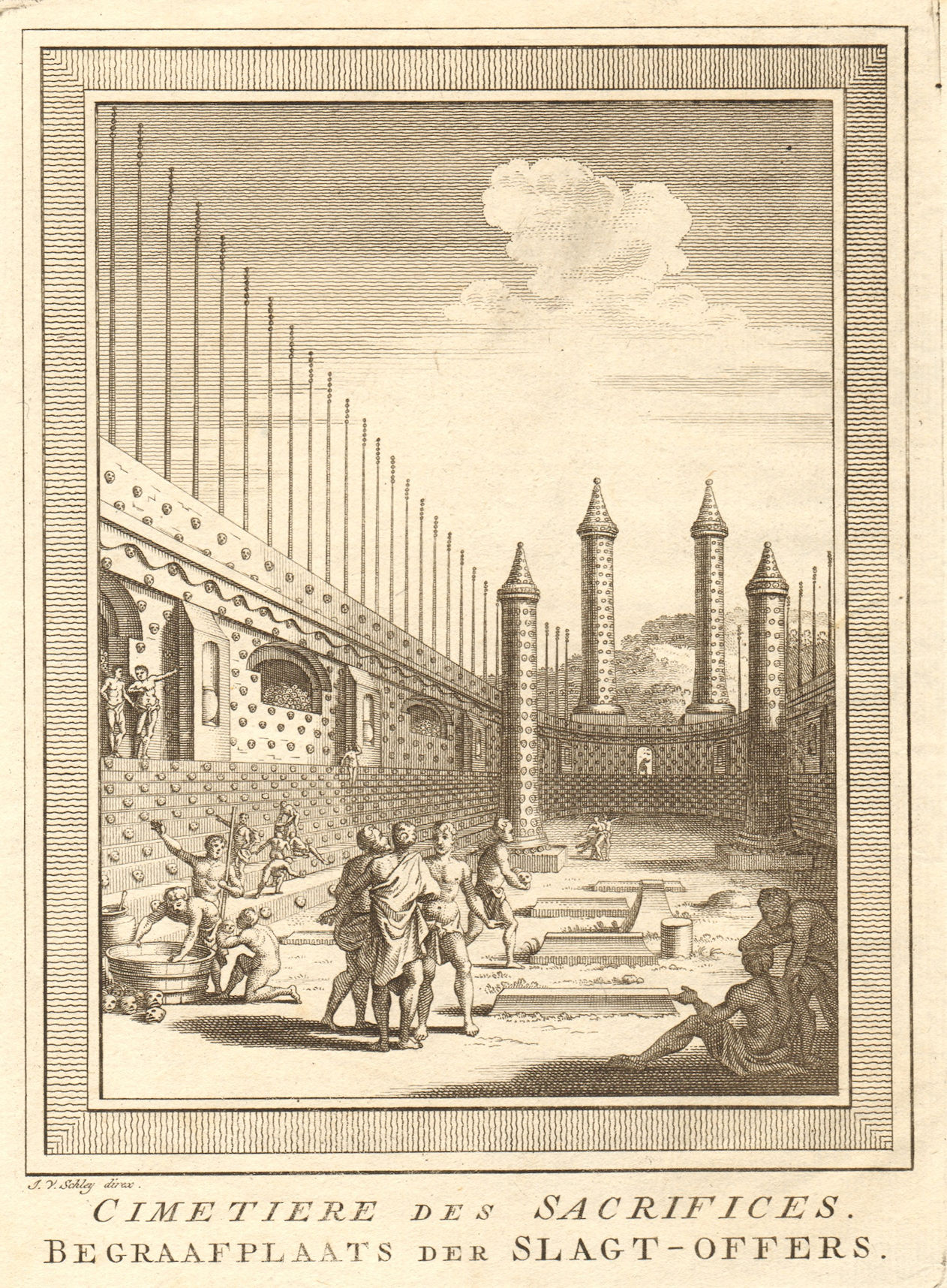 Associate Product Cimetière / Cemetery of Human Sacrifices, Tenochtitlan-Mexico City. SCHLEY 1762