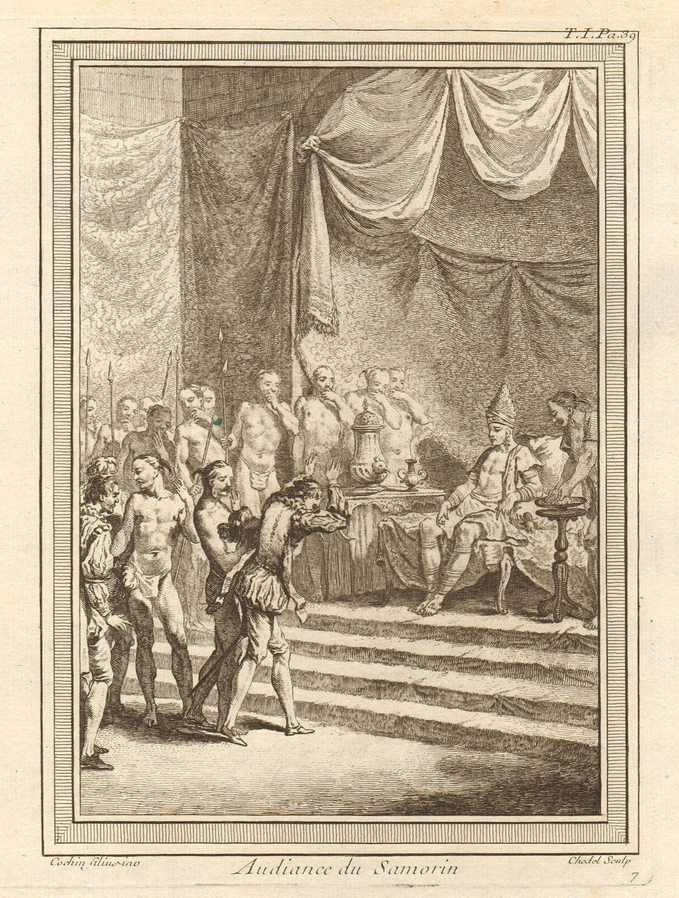 Associate Product Vasco de Gama meeting Samoothiri Maharaja of Kozhikode. Zamorin of Calicut 1746