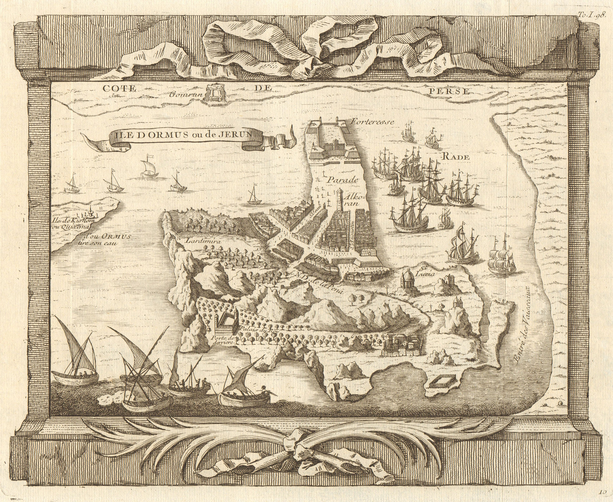 Associate Product 'Isle d’Ormus ou de Jerun'. Iran. Hormuz Island, Persian Gulf. BELLIN 1746 map