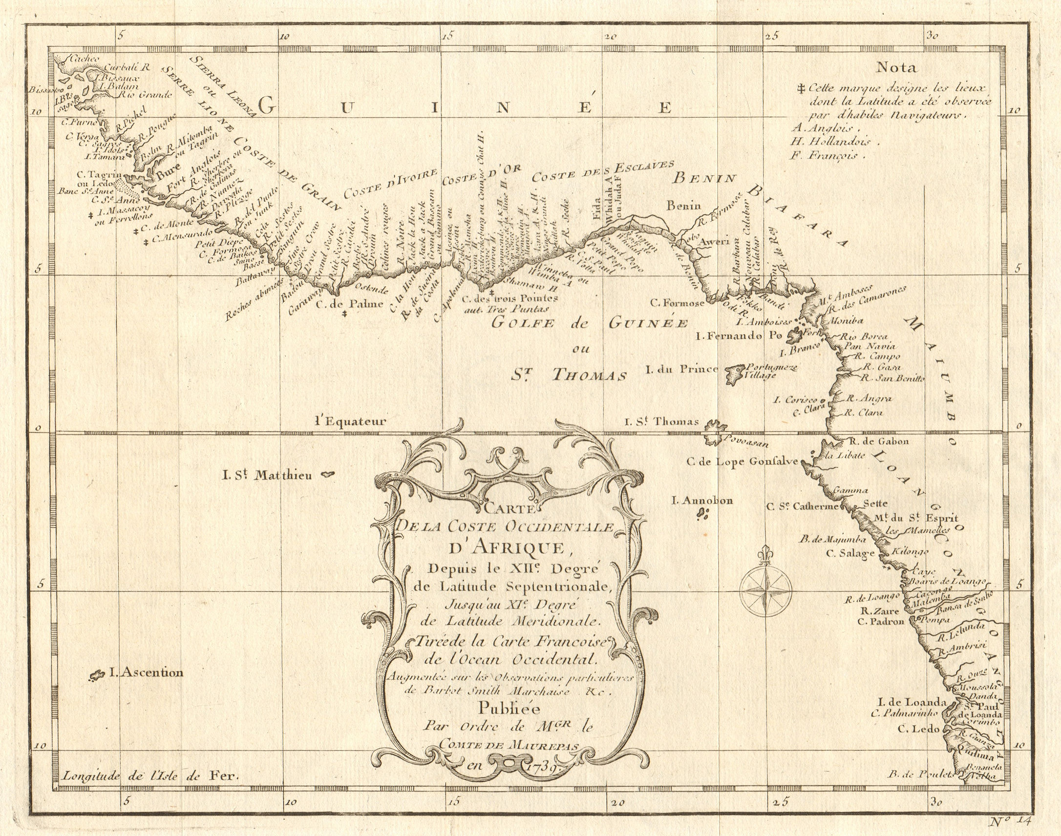 Associate Product 'Coste Occidentale d’Afrique…' West Africa. Gulf of Guinea. BELLIN 1746 map