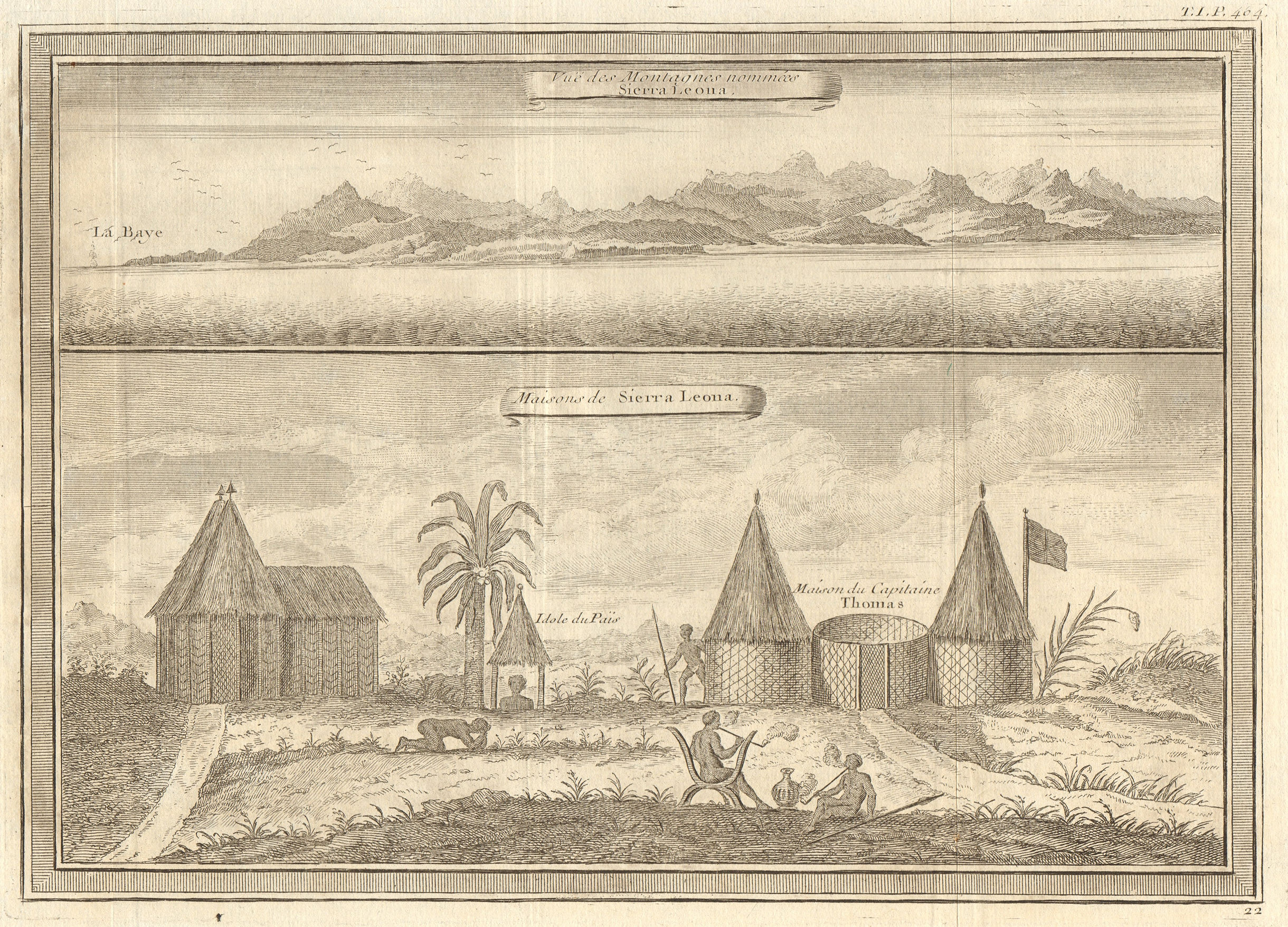 Associate Product The mountains & coast of Sierra Leone. Capt Thomas's house. Thomas Peters 1746