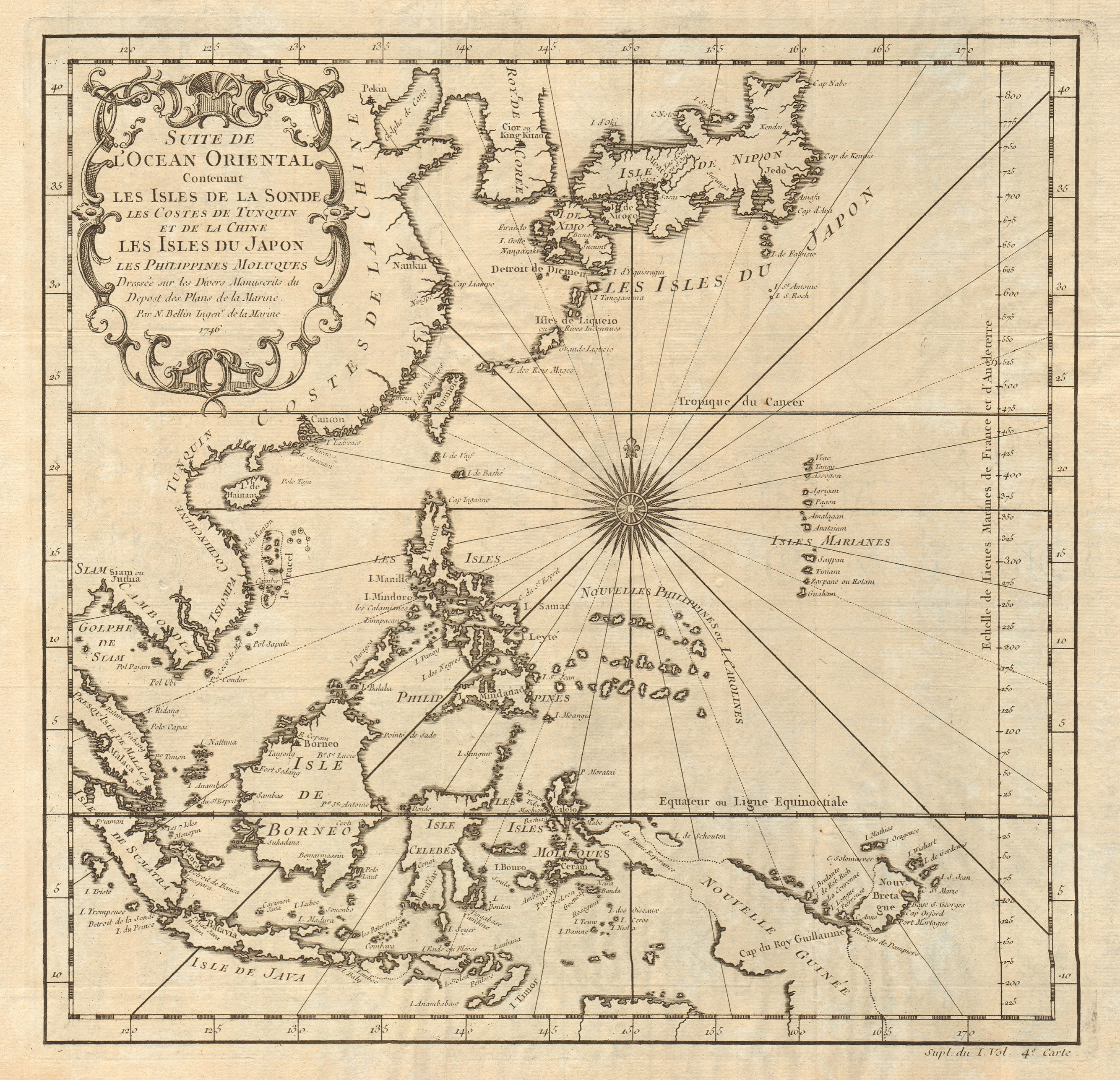 Associate Product 'Suite de l’Ocean Oriental…' East Asia/Indies. Western Pacific. BELLIN 1746 map