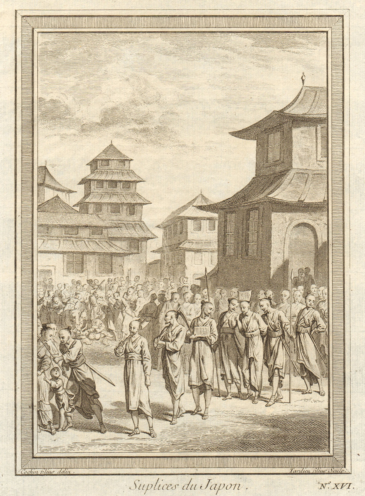 Associate Product 'Suplices du Japon'. Japanese punishments. Execution by sword 1746 old print
