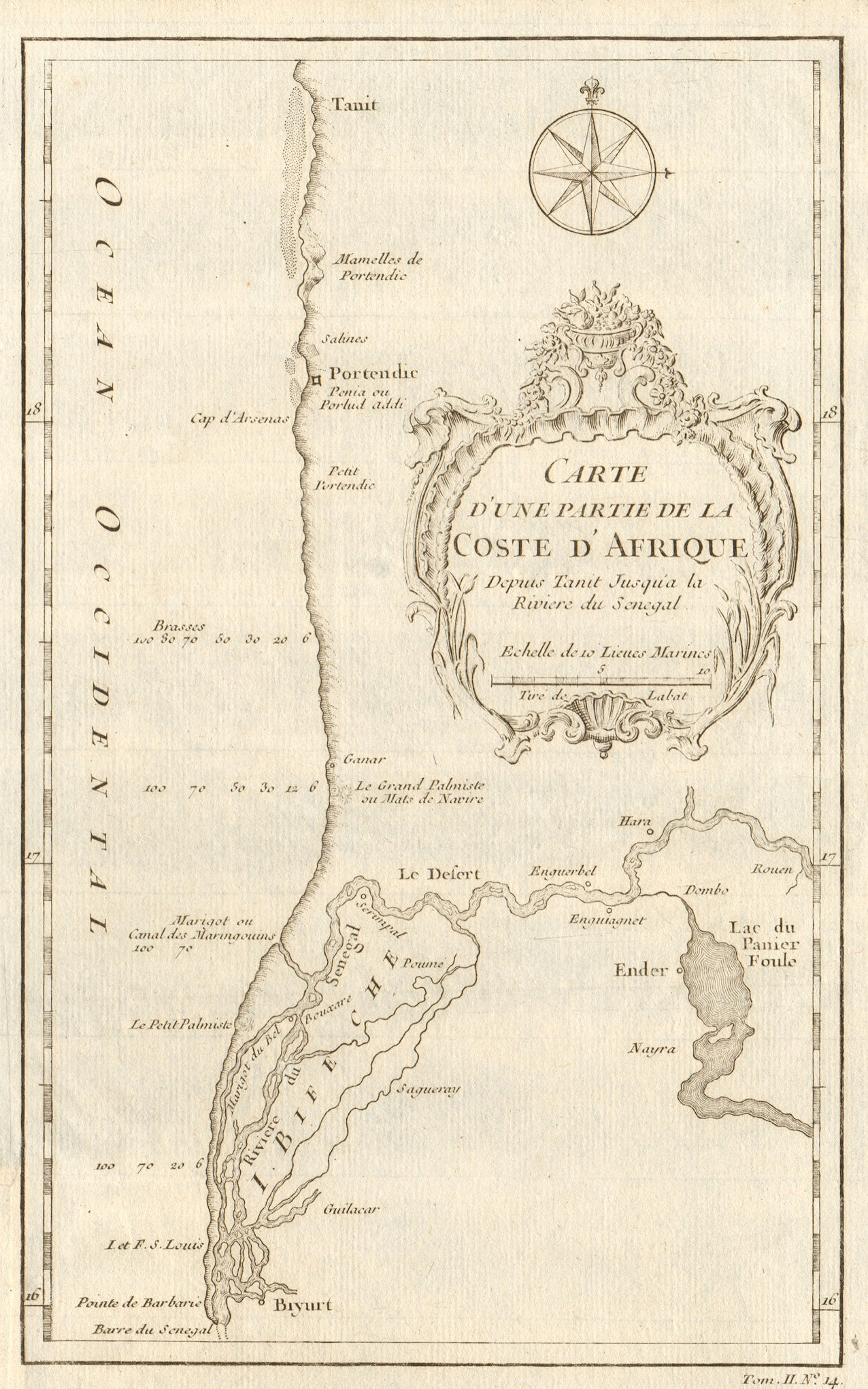 Associate Product 'Partie de la Coste d'Afrique depuis Tanit…' Southern Mauritania BELLIN 1746 map