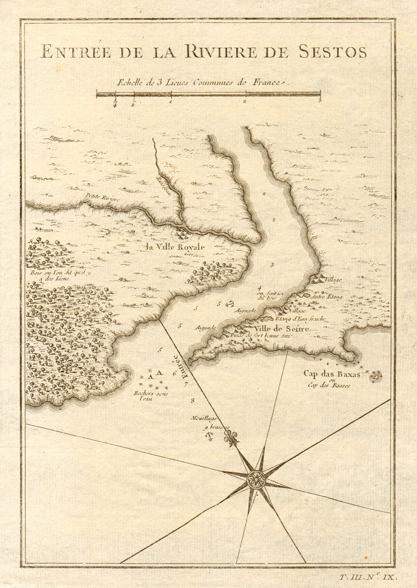 Associate Product 'Entrée de la Riviere de Sestos'. Cess Town Cestos River Liberia BELLIN 1747 map