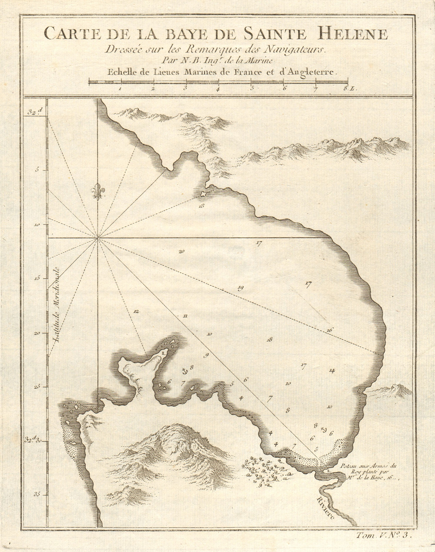 Associate Product 'La Baye de Sainte Helene'. St Helena Bay, South Africa. BELLIN 1748 old map