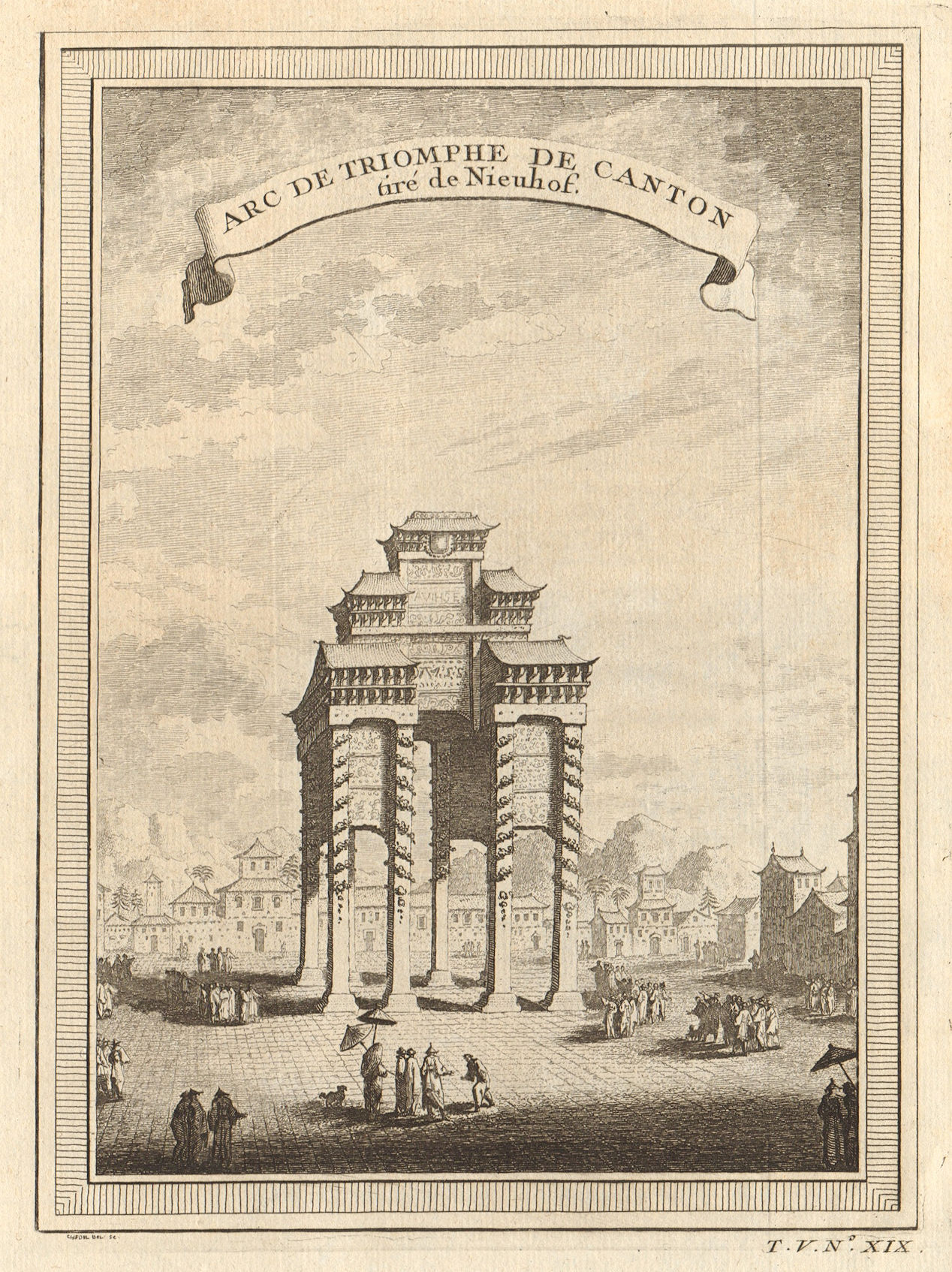 Associate Product 'Arc de Triomphe de Canton'. Ce-ceu-fu triumphal arch at Guangzhou, China 1748