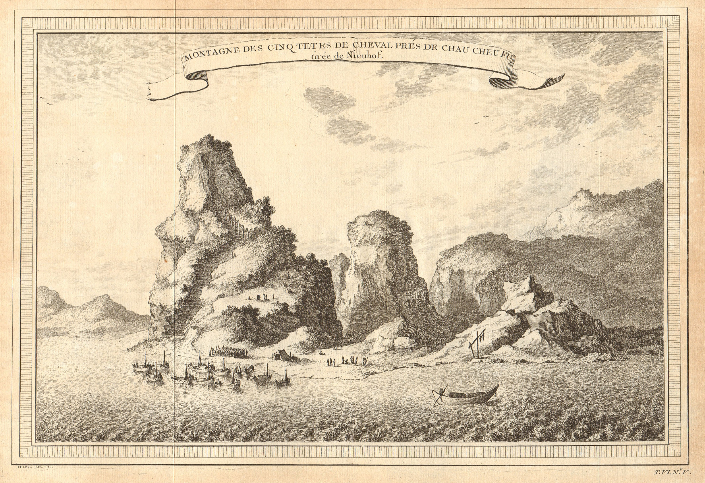 Associate Product 'Montagne des cinq Têtes de Cheval'. 5 Horse Heads Mountain Shaogaun Danxia 1748
