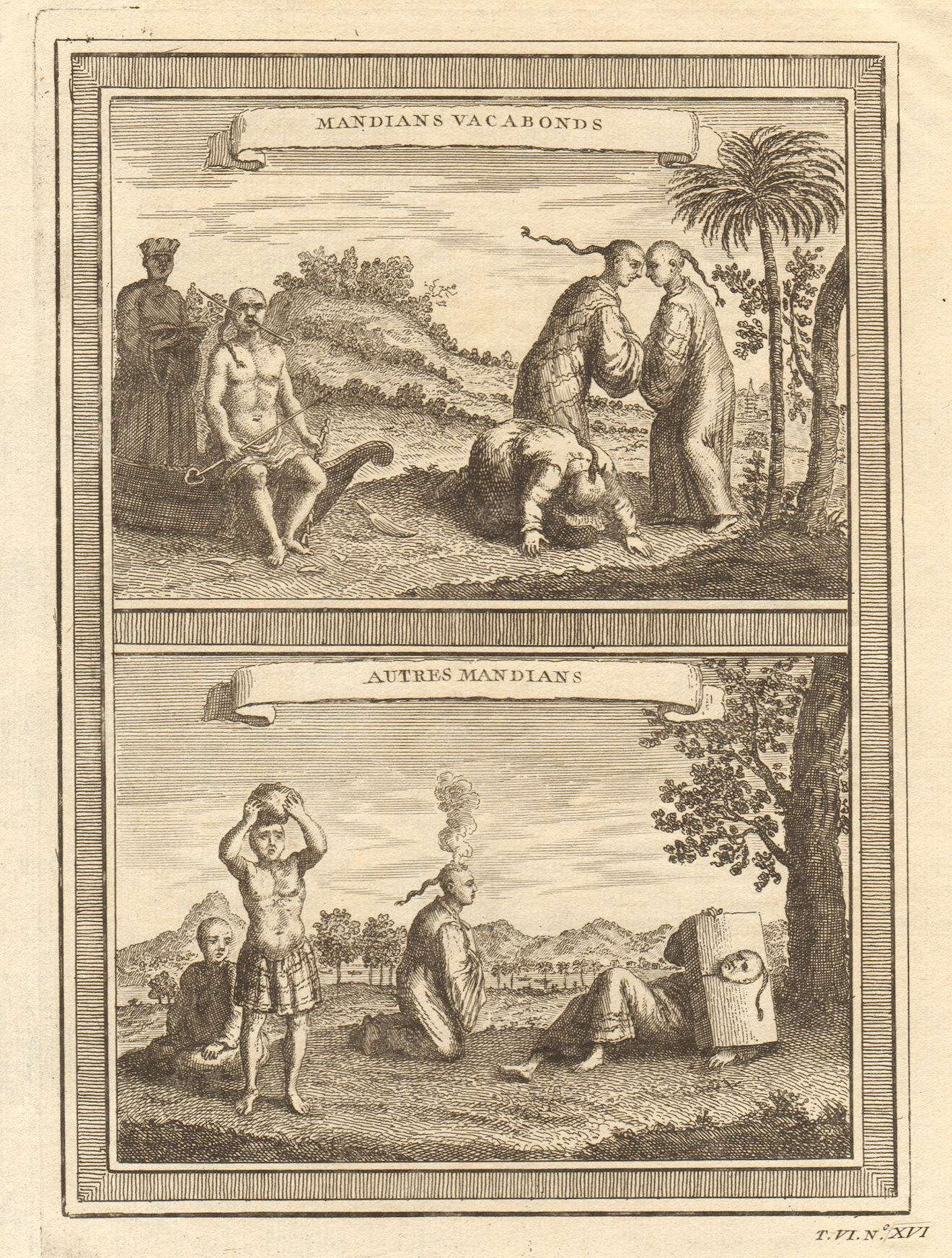 Associate Product Chinese beggars. Skewered cheeks. Burning coals. Banging heads. China 1748