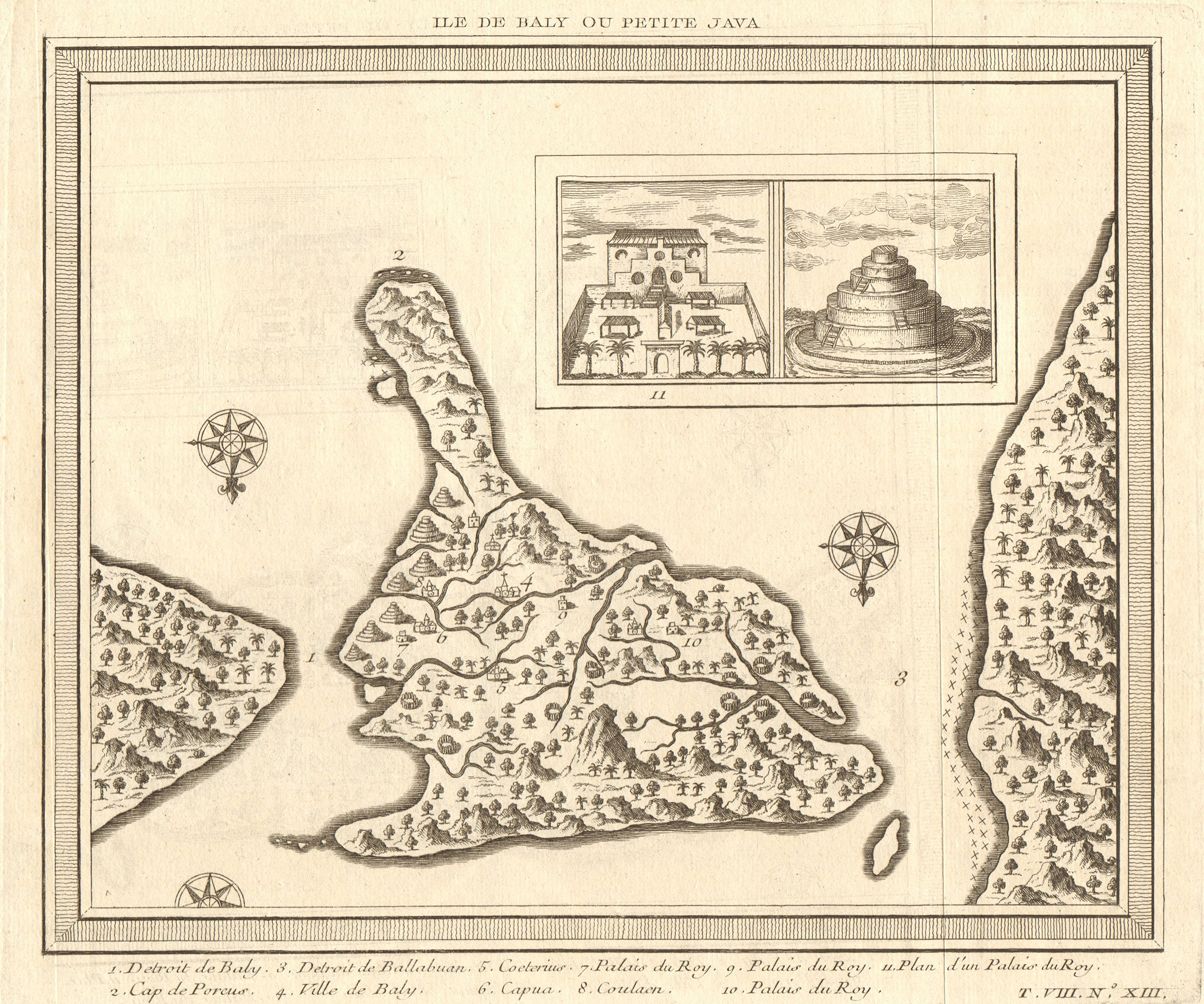 Associate Product 'Ile de Baly ou Petite-Java'. Bali, Indonesia. Royal palace. BELLIN 1750 map