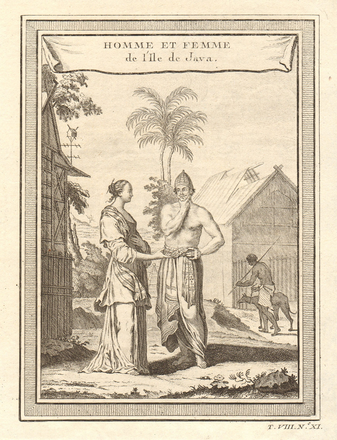 Associate Product 'Homme & Femme de l'Ile de Java'. Javanese man & woman. Indonesia 1750 print