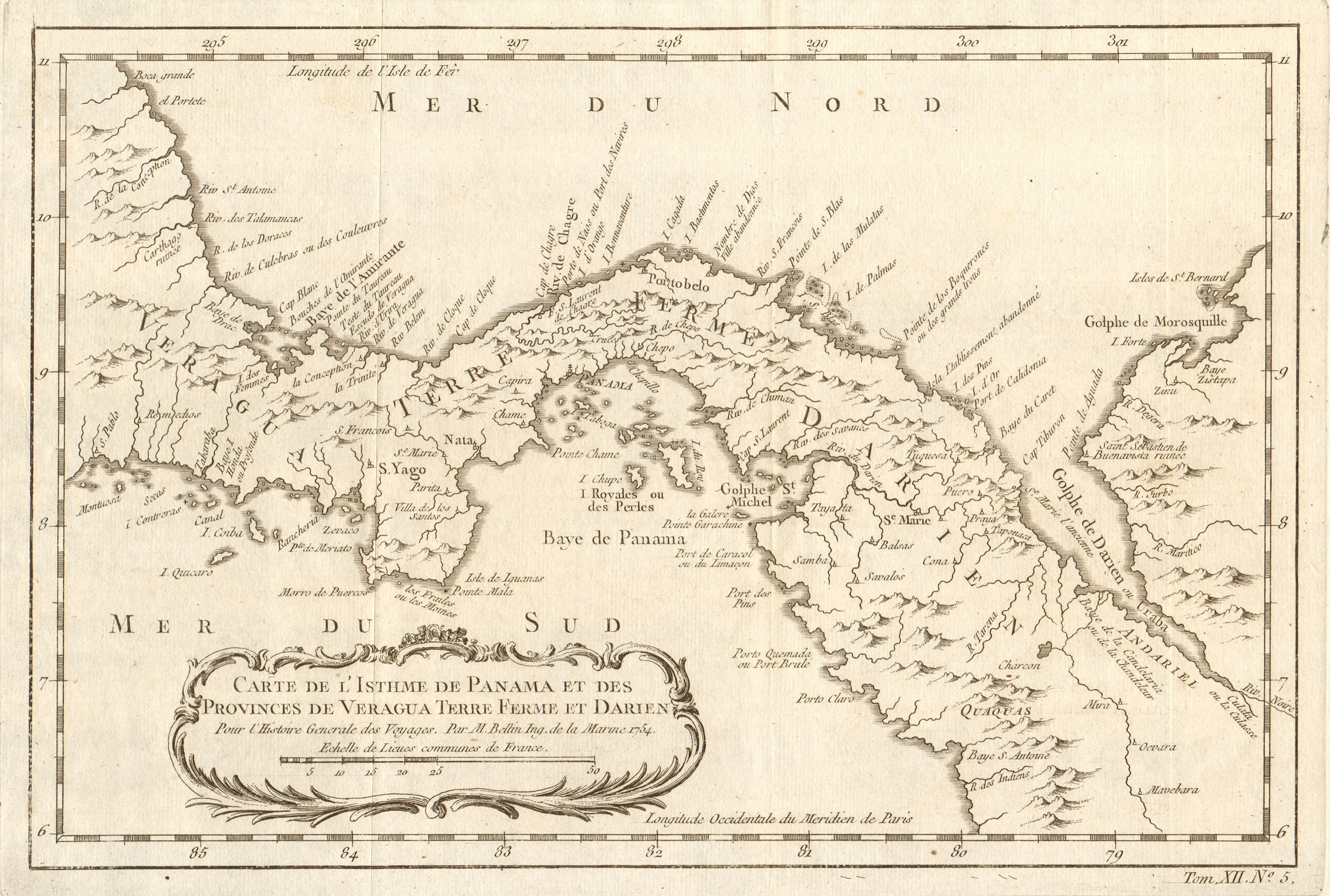 Associate Product 'Carte de l’Isthme de Panama & des Provinces de Veragua…' Darien BELLIN 1754 map