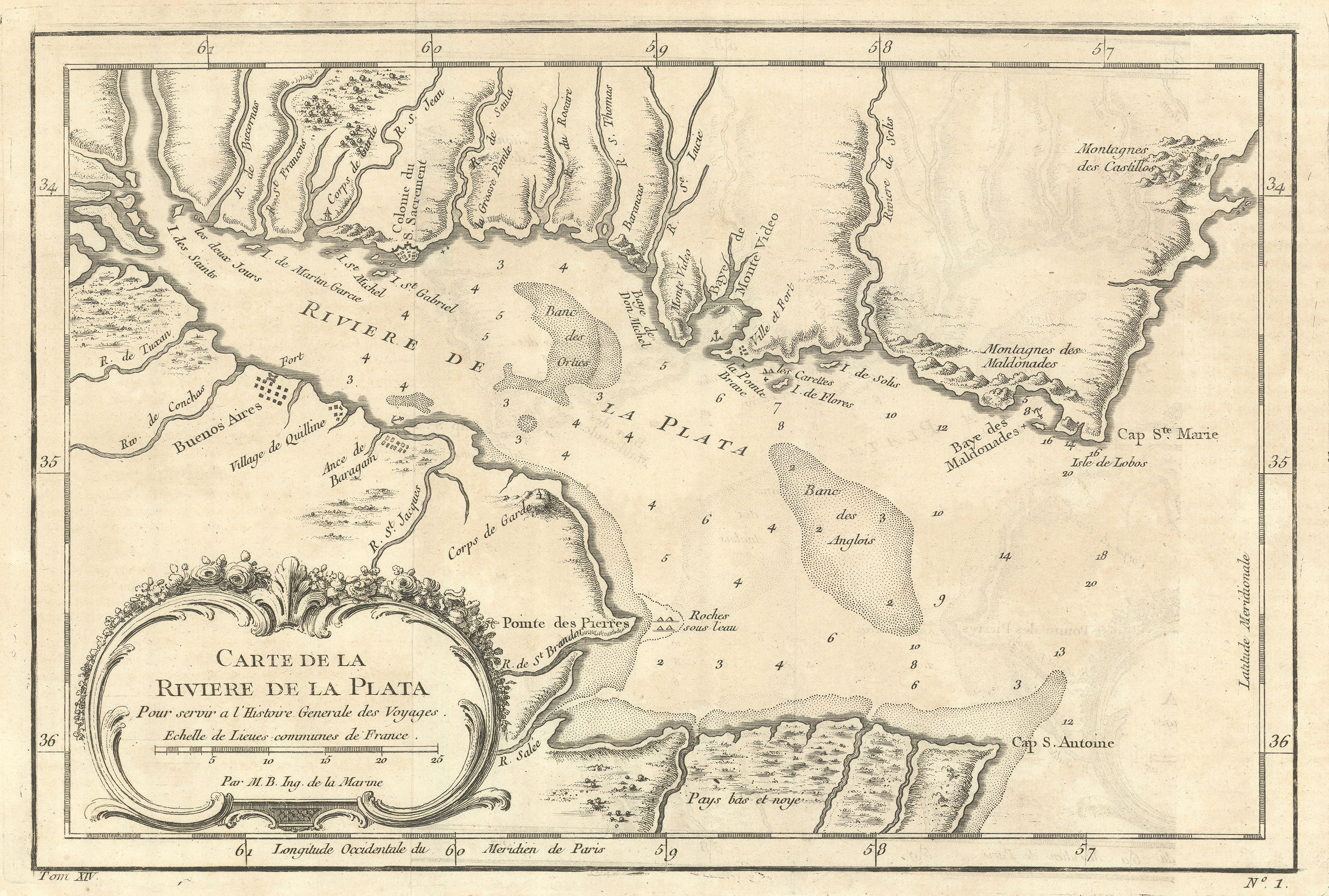Associate Product 'Carte de la Rivière de la Plata'. River Plate Argentina Uruguay BELLIN 1757 map
