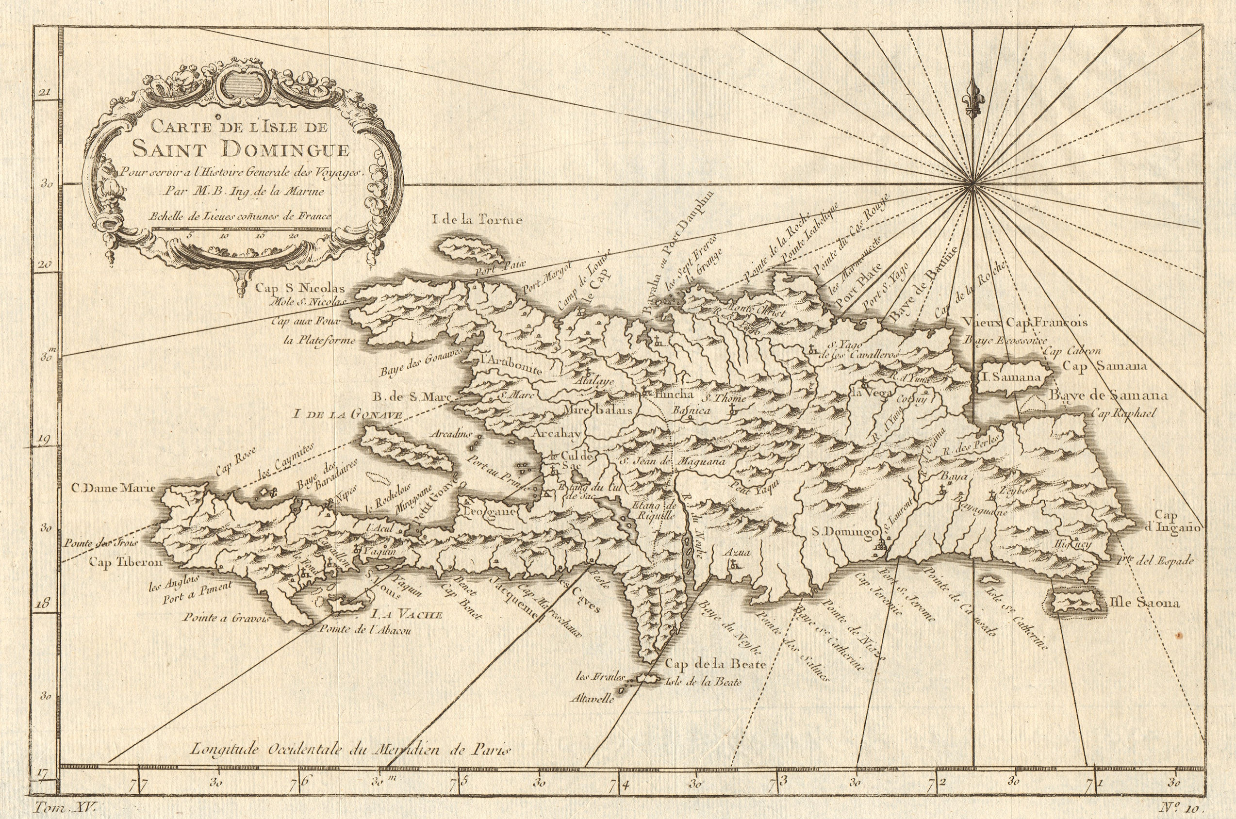 Associate Product 'Carte de l'Isle de Saint Domingue'. Hispaniola. Dominican Rep. BELLIN 1759 map