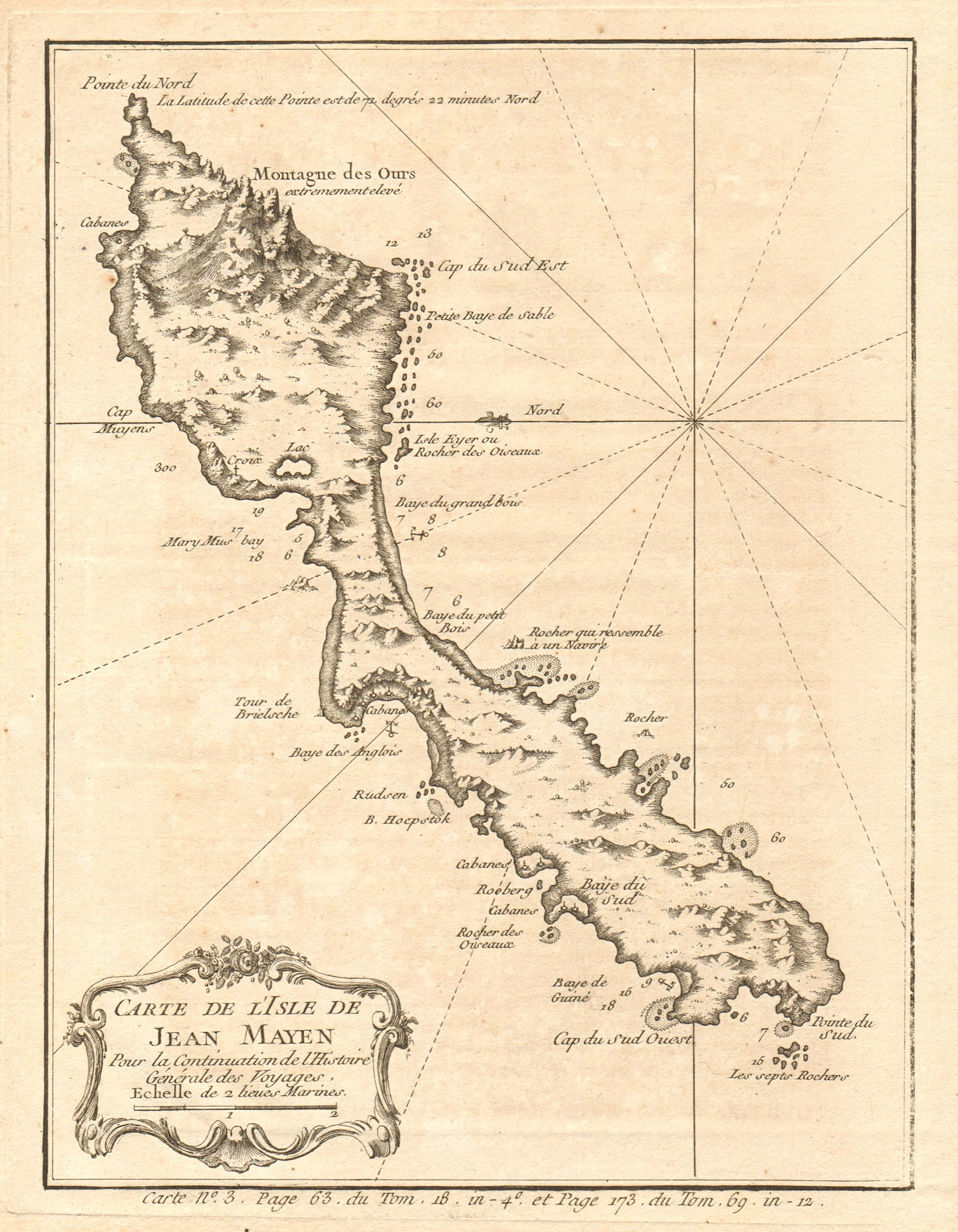 Associate Product 'Carte de l'Isle de Jean Mayen'. Jan Mayen island Norway Arctic. BELLIN 1768 map