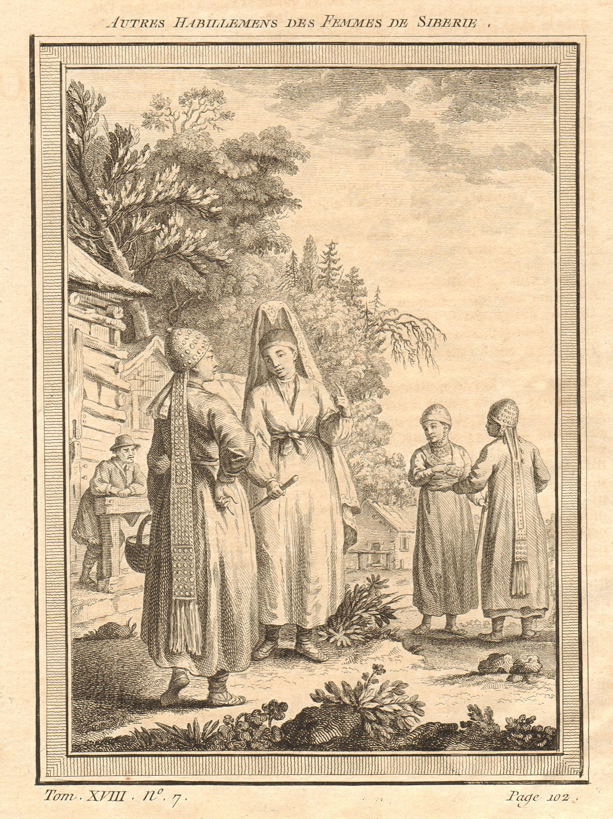 Associate Product 'Autres habillements des femmes de Siberie'. Siberian women's dress 1768 print