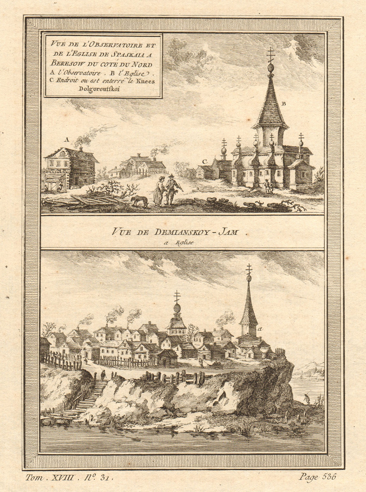 Associate Product Observatory & Spakaia church, Beryozovo. Demyanskoye, Tyumen Oblast. Russia 1768
