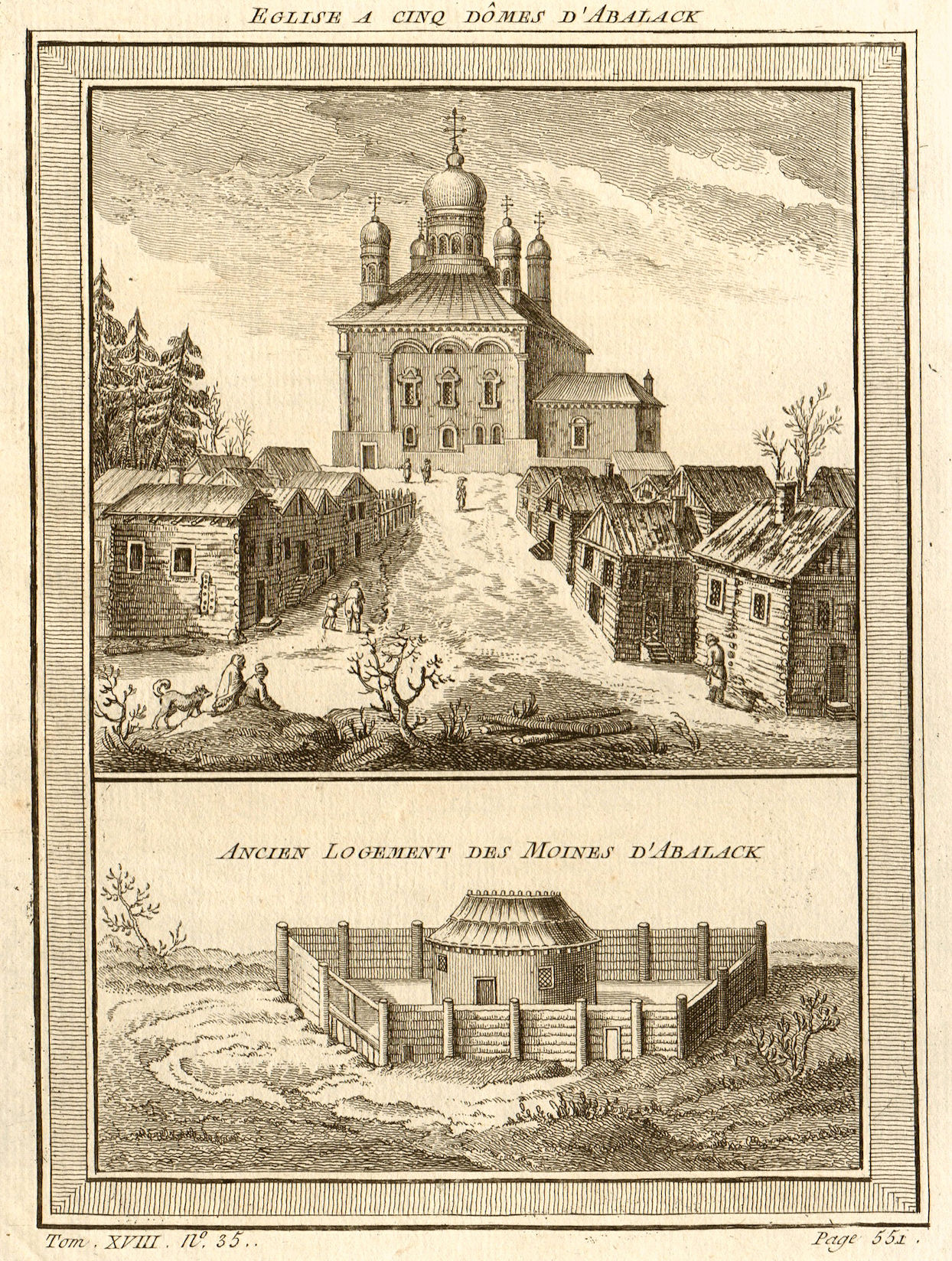 Associate Product Five dome church & monk's quarters, Znamenski monastery, Abalak, Russia 1768