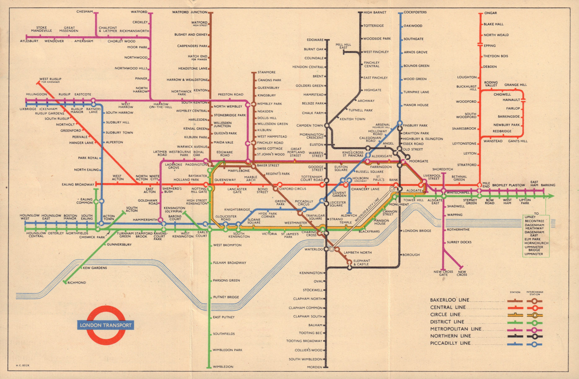 Associate Product LONDON UNDERGROUND tube map plan diagram. South Acton. HARRY BECK 1953 old