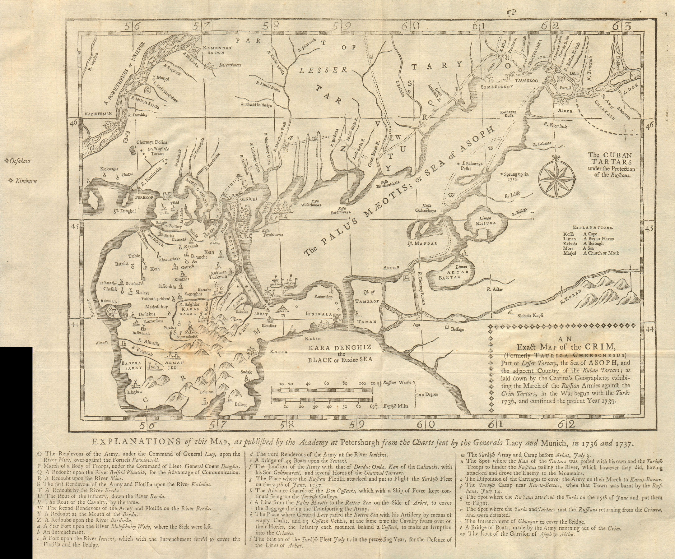 Associate Product An exact map of the Crim formerly Taurica Chersonesus. Crimea GENTS MAG 1739