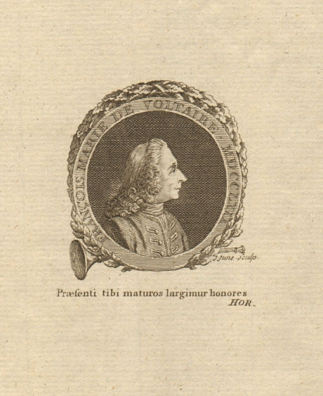 Associate Product François Marie de Voltaire. France. Writers 1774 old antique print picture
