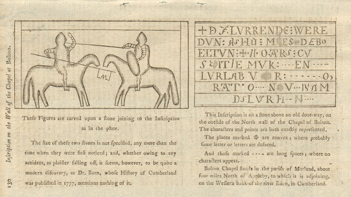 Associate Product Carving, All Saints church Bolton near Appleby, Cumbria. Horseback jousting 1780