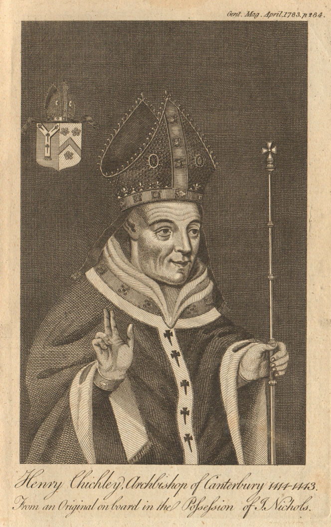 Associate Product Henry Chichele. Archbishop of Canterbury 1414-43. Founded All Souls Oxford 1783