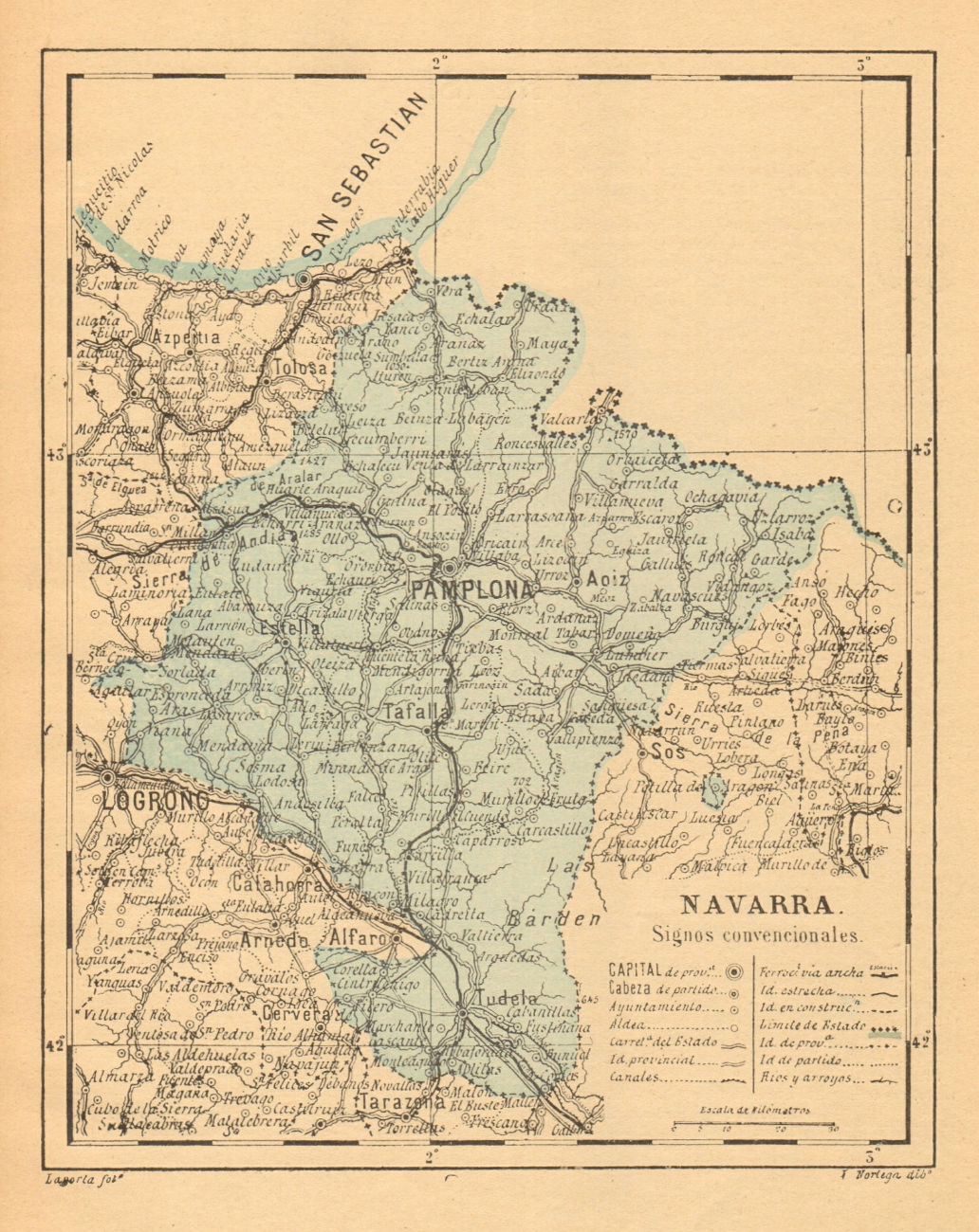 Associate Product NAVARRE NAFARROA NAVARRA. Pamplona. Iruña. Mapa antiguo de la provincia 1914