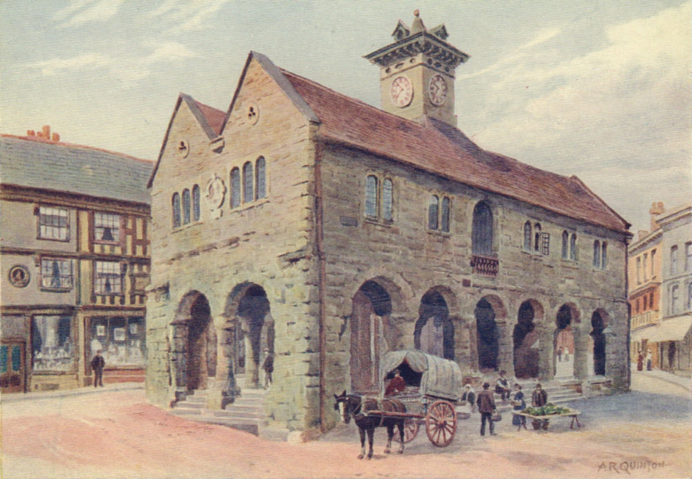 Associate Product HEREFORDSHIRE. Market hall, Ross 1911 old antique vintage print picture