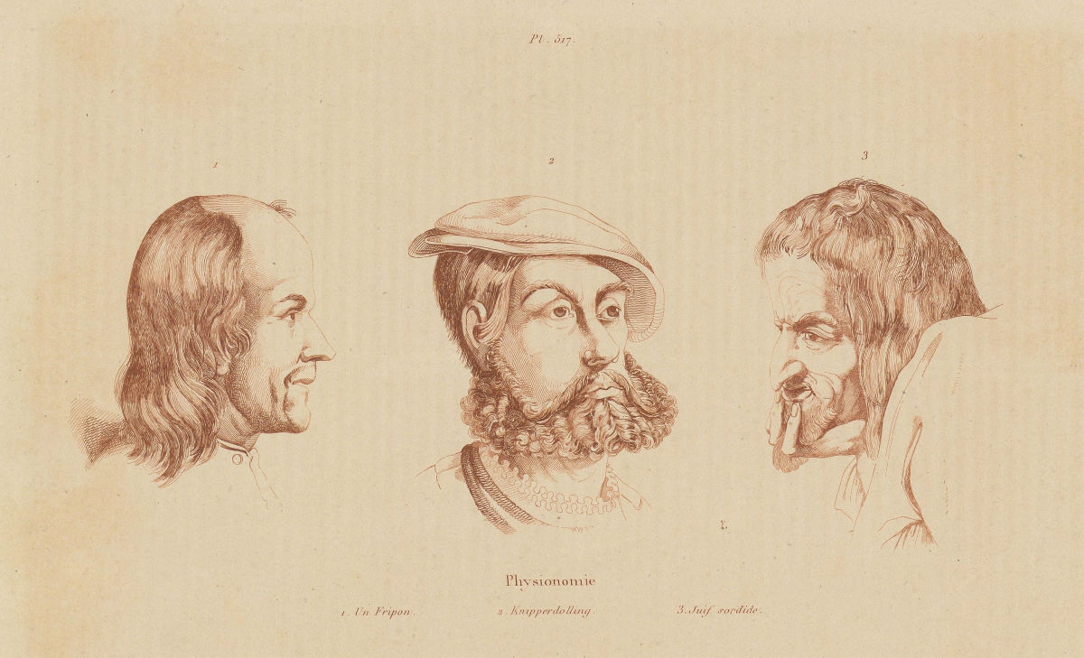 PHYSIOGNOMY. Fripon (rogue). Knipperdolling. Juif Sordide 1833 old print