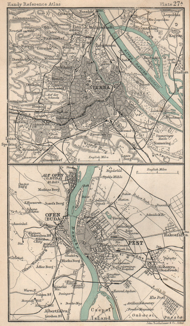 Associate Product Environs of Vienna & Ofen (Buda) & Pest. Budapest. Austria-Hungary 1904 map