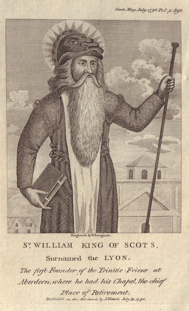 Associate Product King William I the Lion of Scotland 1165-1214 1794 old antique print picture