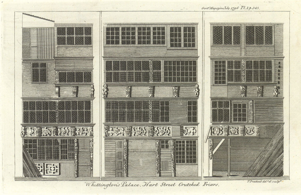 Associate Product Whittington Palace House till 1801, Hart Street Crutched Friars, London 1796