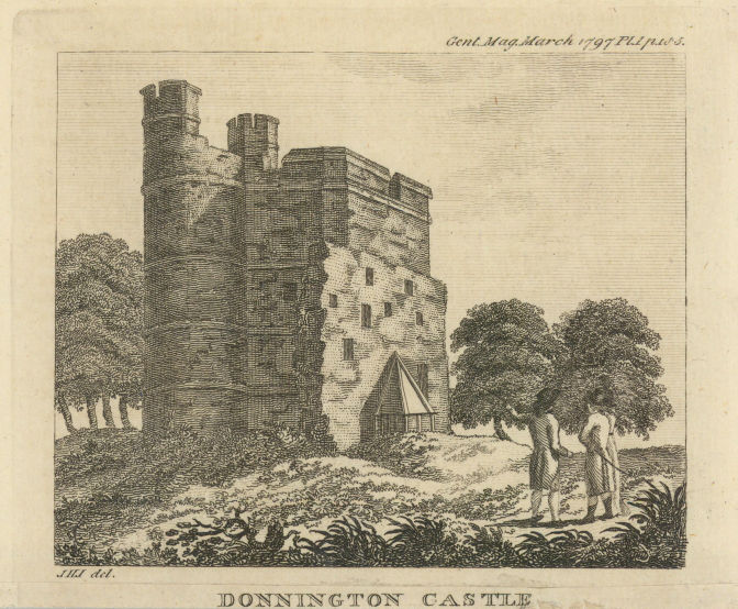 View of the remains of Donnington Castle near Newbury, Berkshire 1797 print