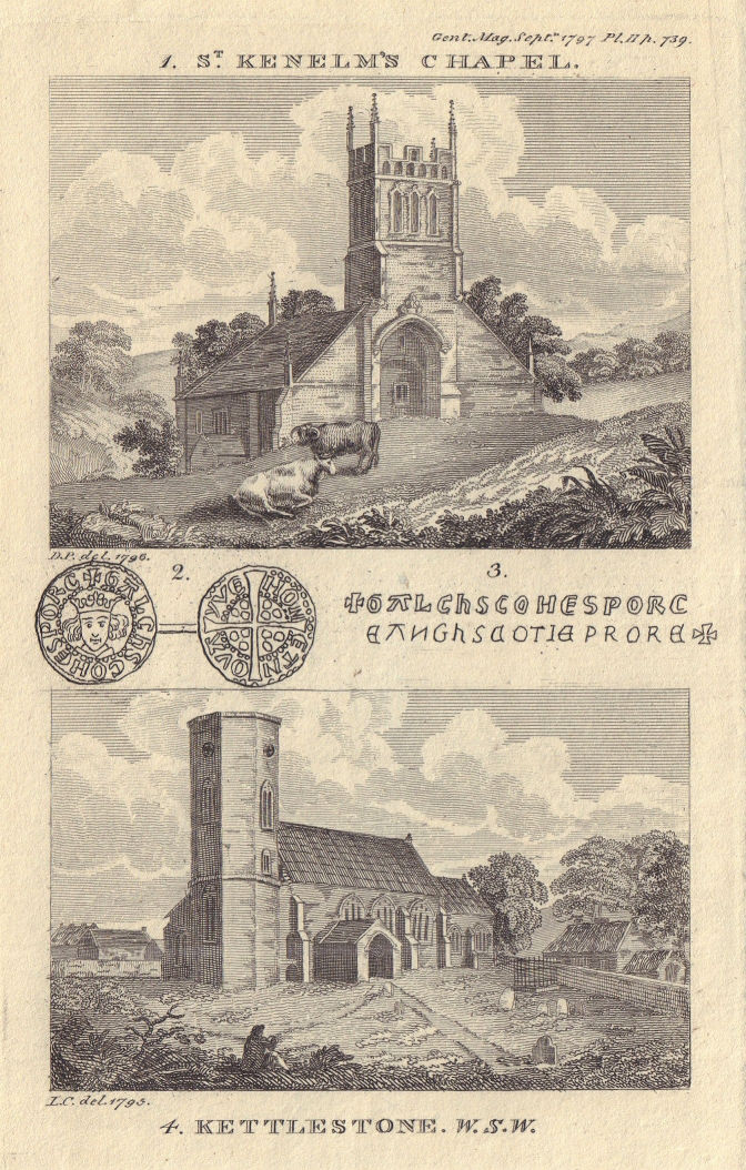 Associate Product St Kenelm's Church, Halesowen, Shropshire. All Saints, Kettlestone, Norfolk 1797