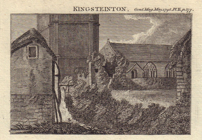 Associate Product View of St Michael Church at Kingsteinton now Kingsteignton, Devon. SMALL 1798
