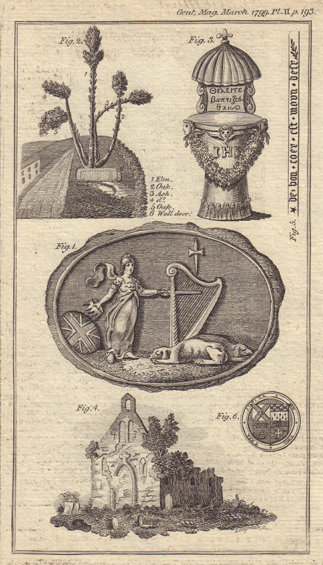 Associate Product Edward Fitzgerald's seal for the projected Irish Republic. Harp. Portland 1799