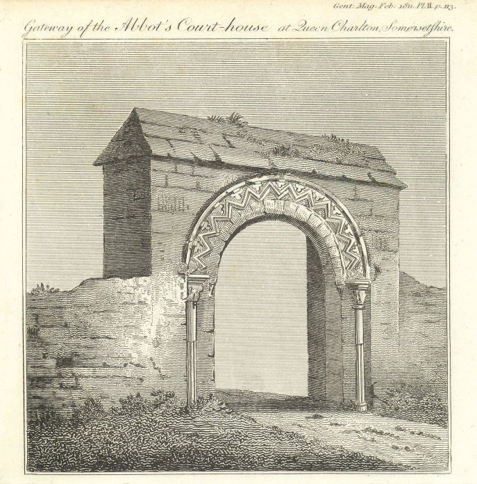 Associate Product The Gateway of the Abbot's Court-house at Queen Charlton, Somerset 1811 print