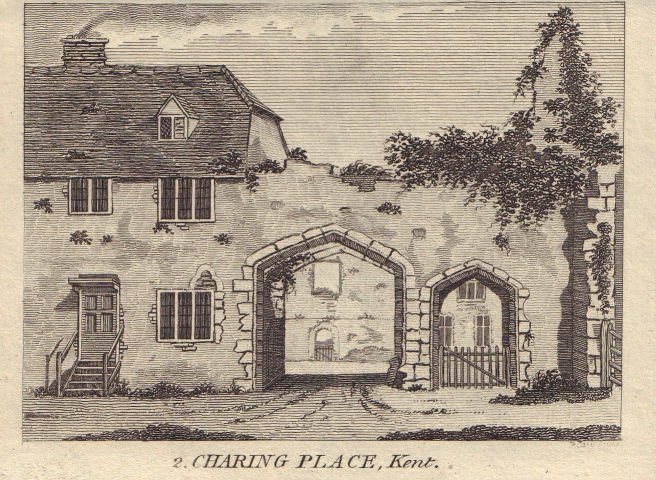 Associate Product Remains of Charing Place or Archbishop's Palace, Charing, Kent. SMALL 1798