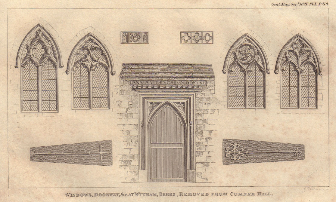Associate Product Windows & doorway at Wytham Abbey, Berks removed from Cumnor Place, Oxon 1821
