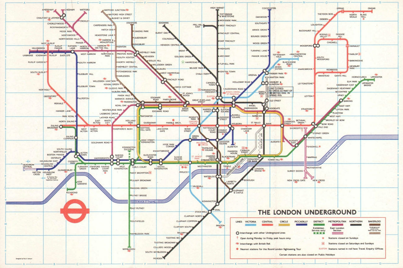 Associate Product LONDON UNDERGROUND tube map. Heathrow Central under construction GARBUTT #2 1975