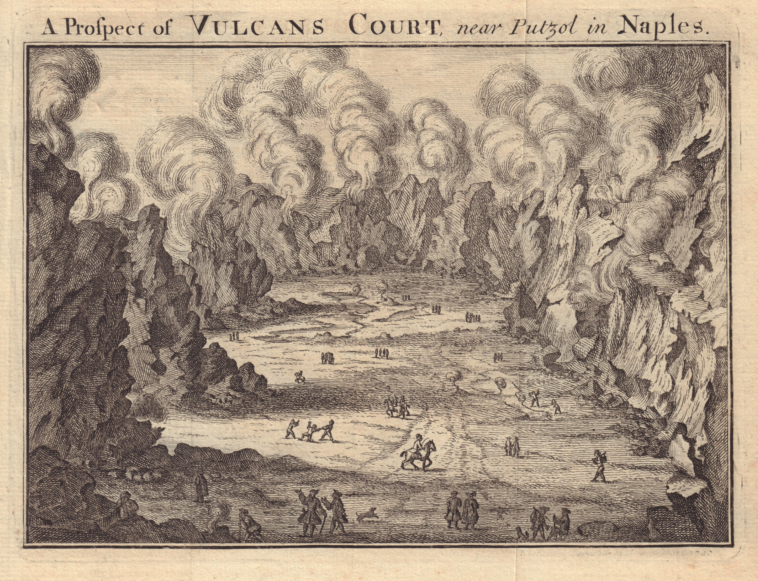 Associate Product Prospect of Vulcan's Court near Putzol in Naples. Pozzuoli Solfatara 1750