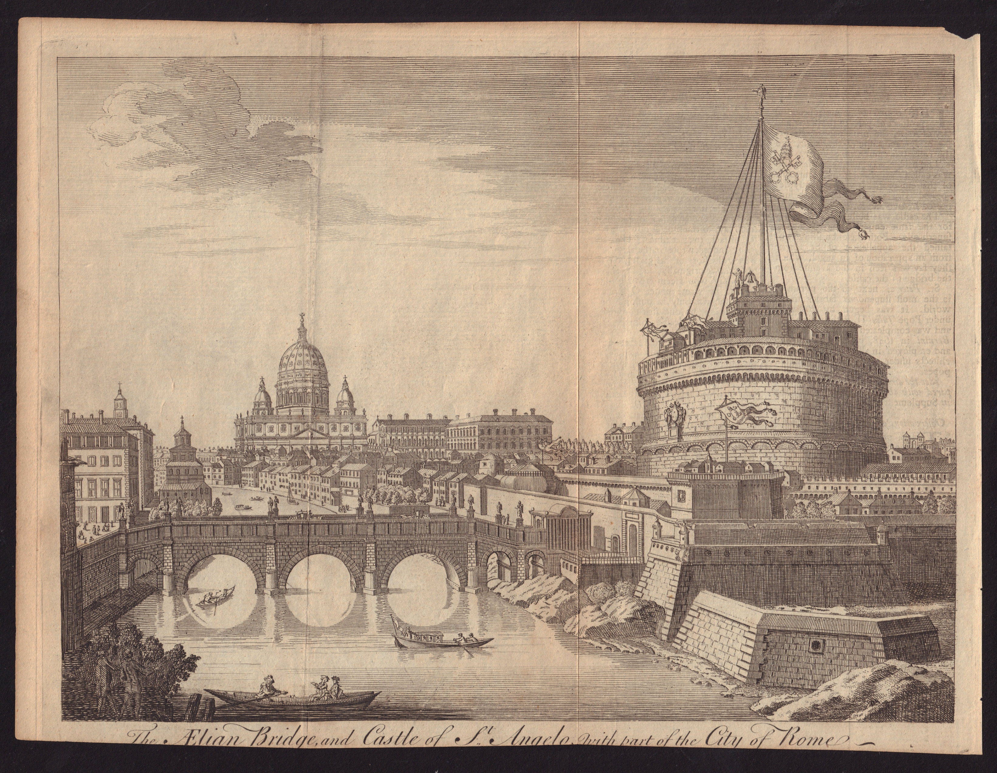 Associate Product The Aelian Bridge and Castle of St. Angelo, with part of the City of Rome 1752