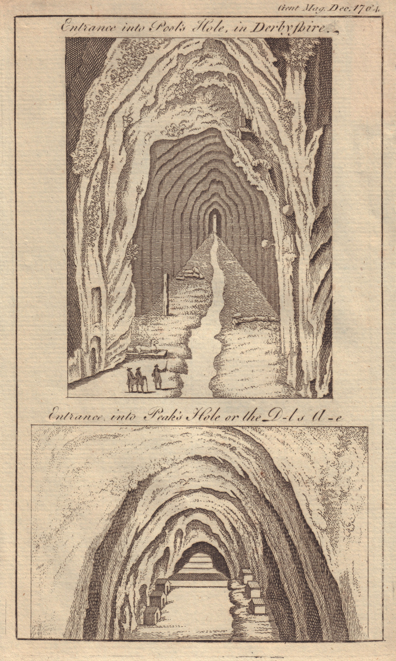 Associate Product Poole's Hole & Peak's Cavern (Devil's Arse) Derbyshire Peak District 1764